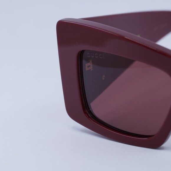 Gucci 🕶️ New Gucci GG1842S 005 Sunglasses - Burgundy Frame, Red Size ONE SIZE - 8 Thumbnail