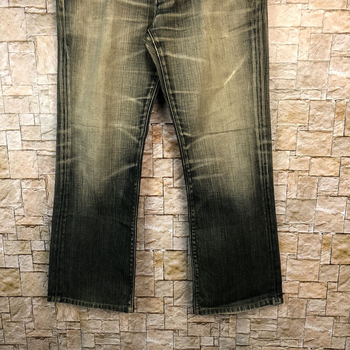 Japanese Brand Back Number Black faded vintage Denim Pants #A1009 Size US 31 - 6 Thumbnail