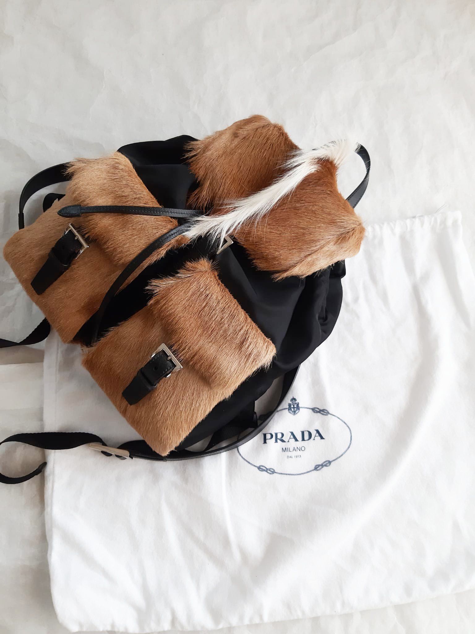 Prada Prada Gazelle Fur Mohawk Backpack Size ONE SIZE - 3 Thumbnail