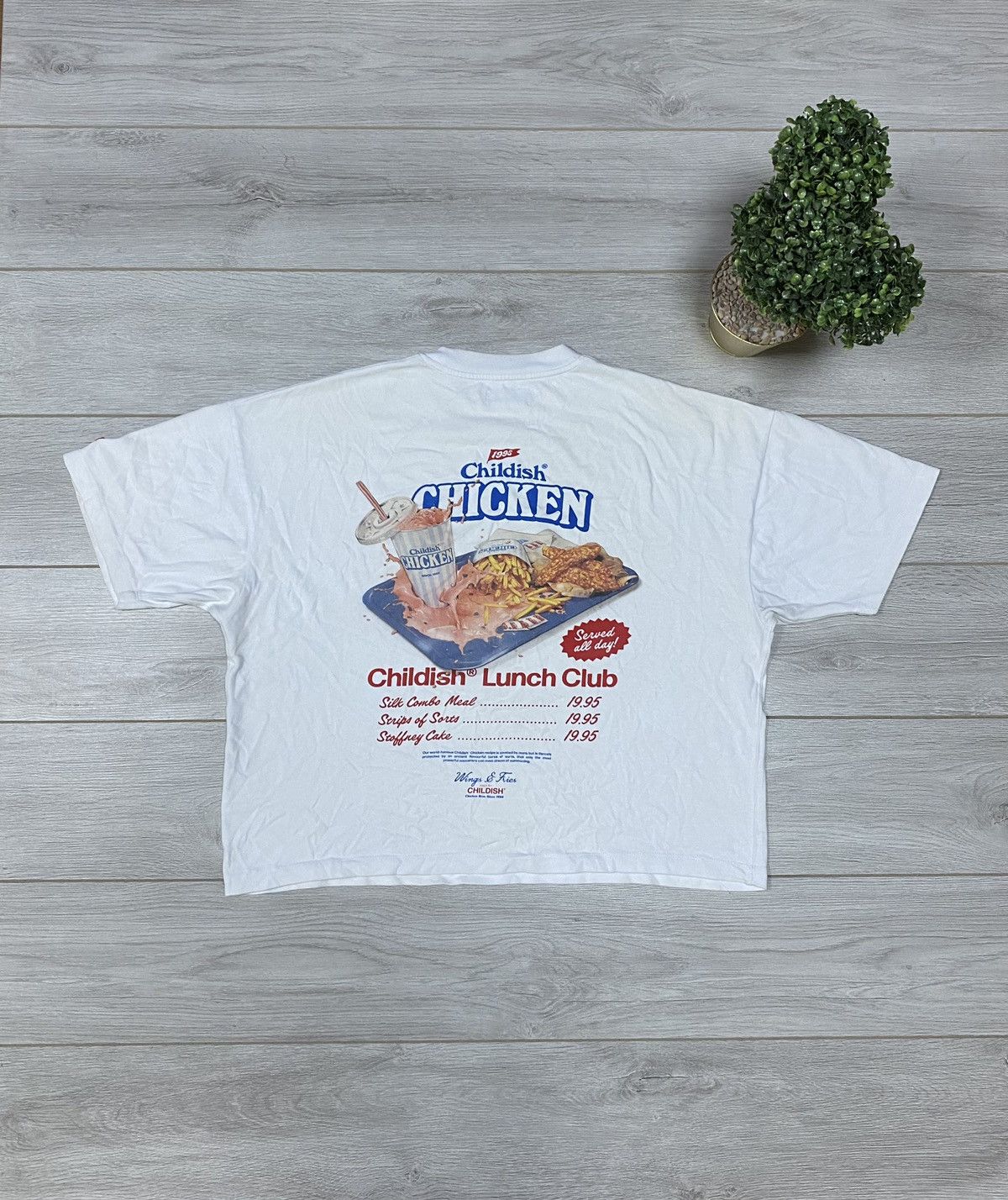 Vintage Childish RARE vintage Chicken Lunch club t-shirt oversize Size US XL / EU 56 / 4 - 11 Thumbnail