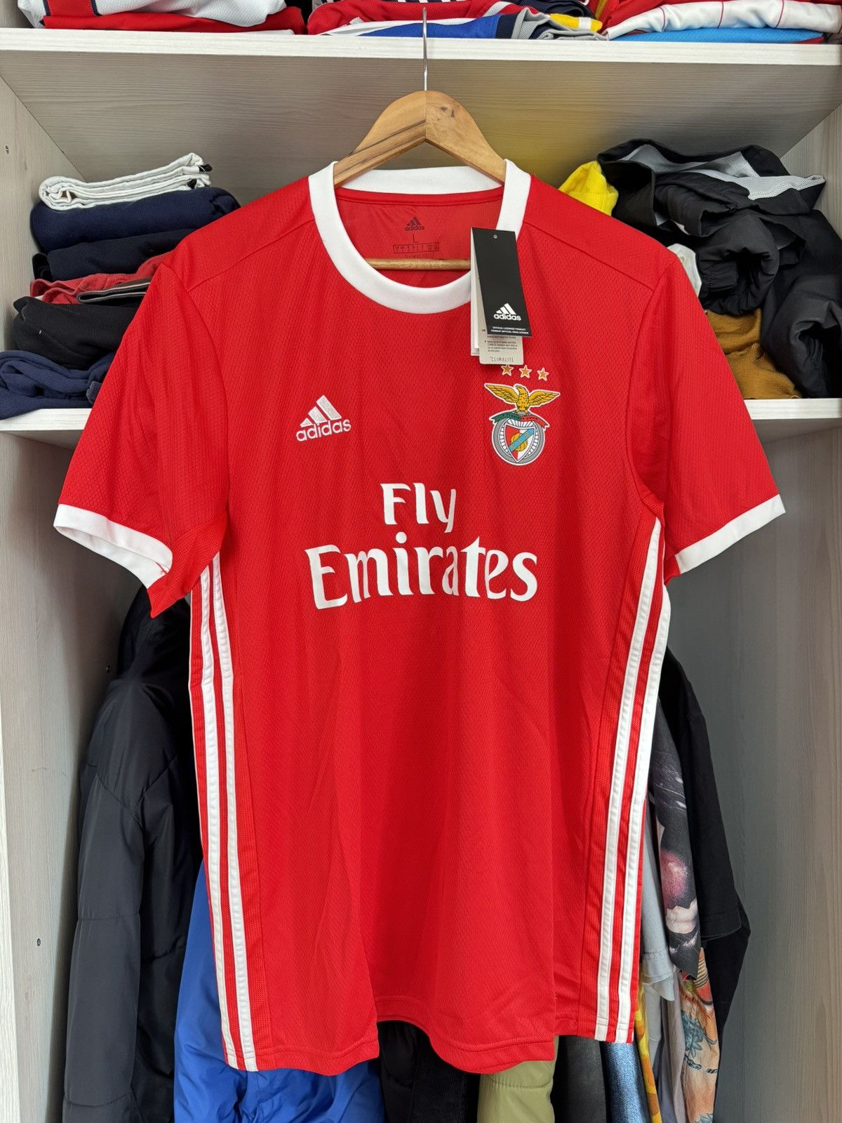 Adidas Benfica 2019-2020 Home Soccer Jersey Football Kit Shirt Size US L / EU 52-54 / 3 - 3 Thumbnail