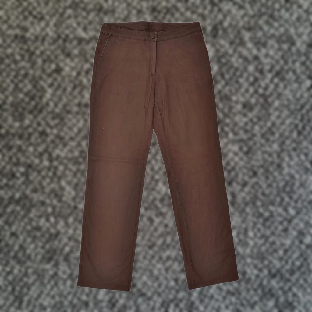 Fila FILA Chino Trousers IT 46 Large W32 L31 Brown Cotton Straight Womens RI01 Size 36" / US 14 / IT 50 - 1 Thumbnail