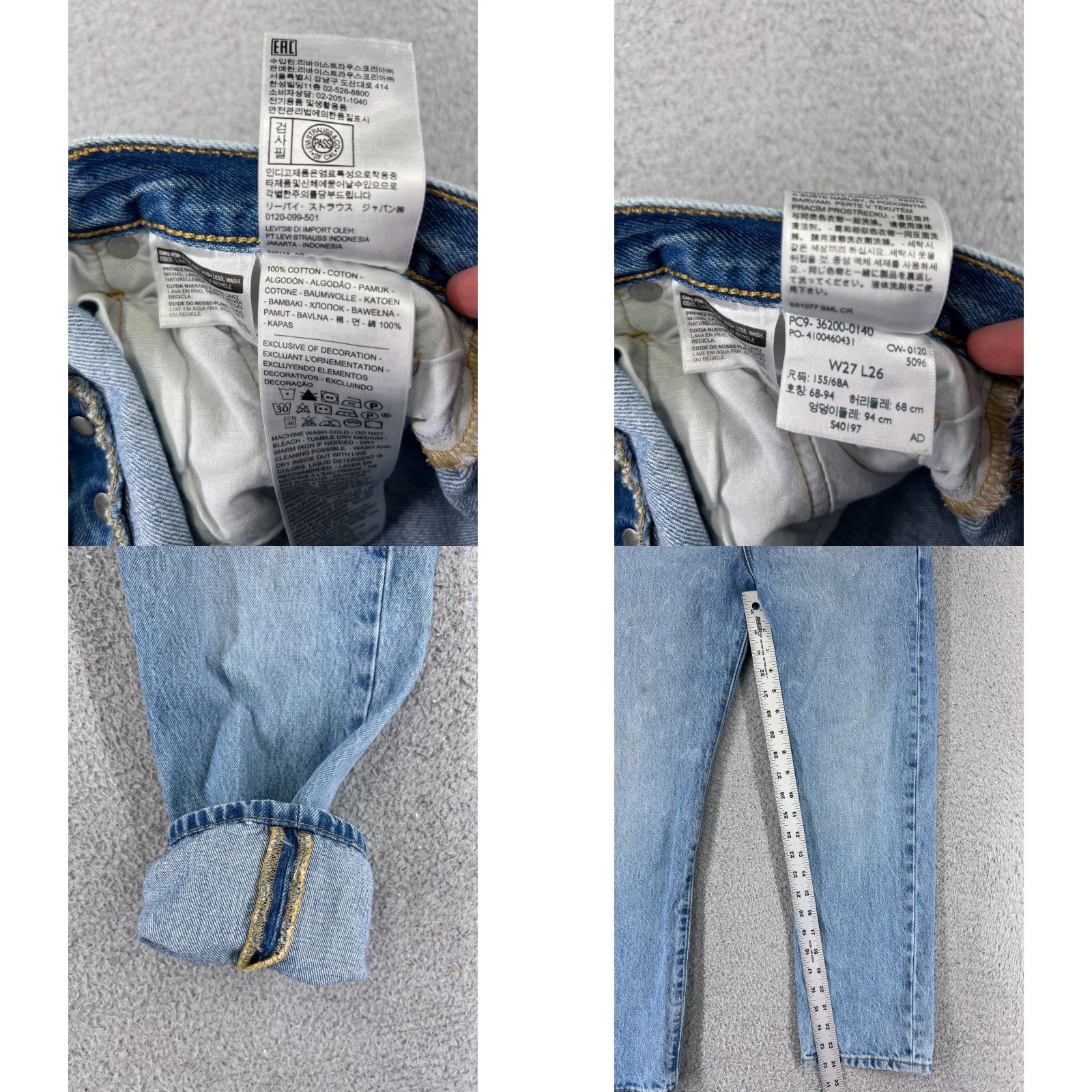 Levi's Levi's 501 XX Jeans Men Slim Denim Blue 27x24 Jeans Button Fly 501 XX Vintage? No Size US 27 - 8 Thumbnail