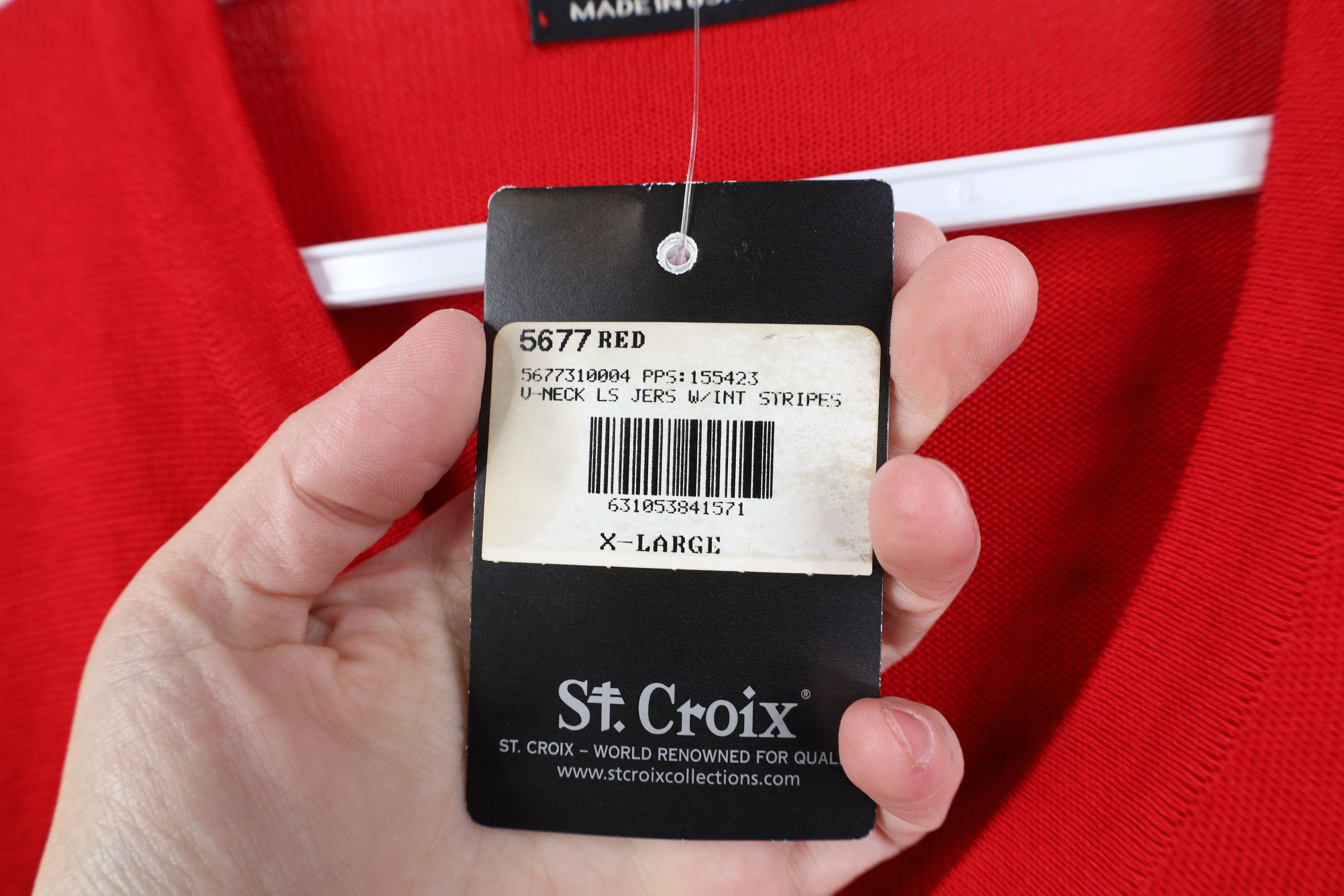 St. Croix Deadstock Vintage St Croix Ribbed Knit V-Neck Sweater USA Size US XL / EU 56 / 4 - 8 Thumbnail