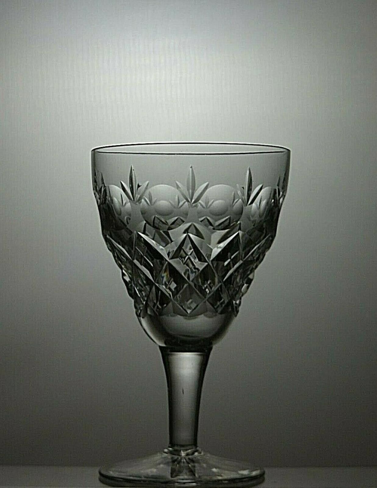 The Unbranded Brand Lead Crystal Cut Glass Set of 2 Wine Glasses 4 3/4" Size ONE SIZE - 6 Thumbnail