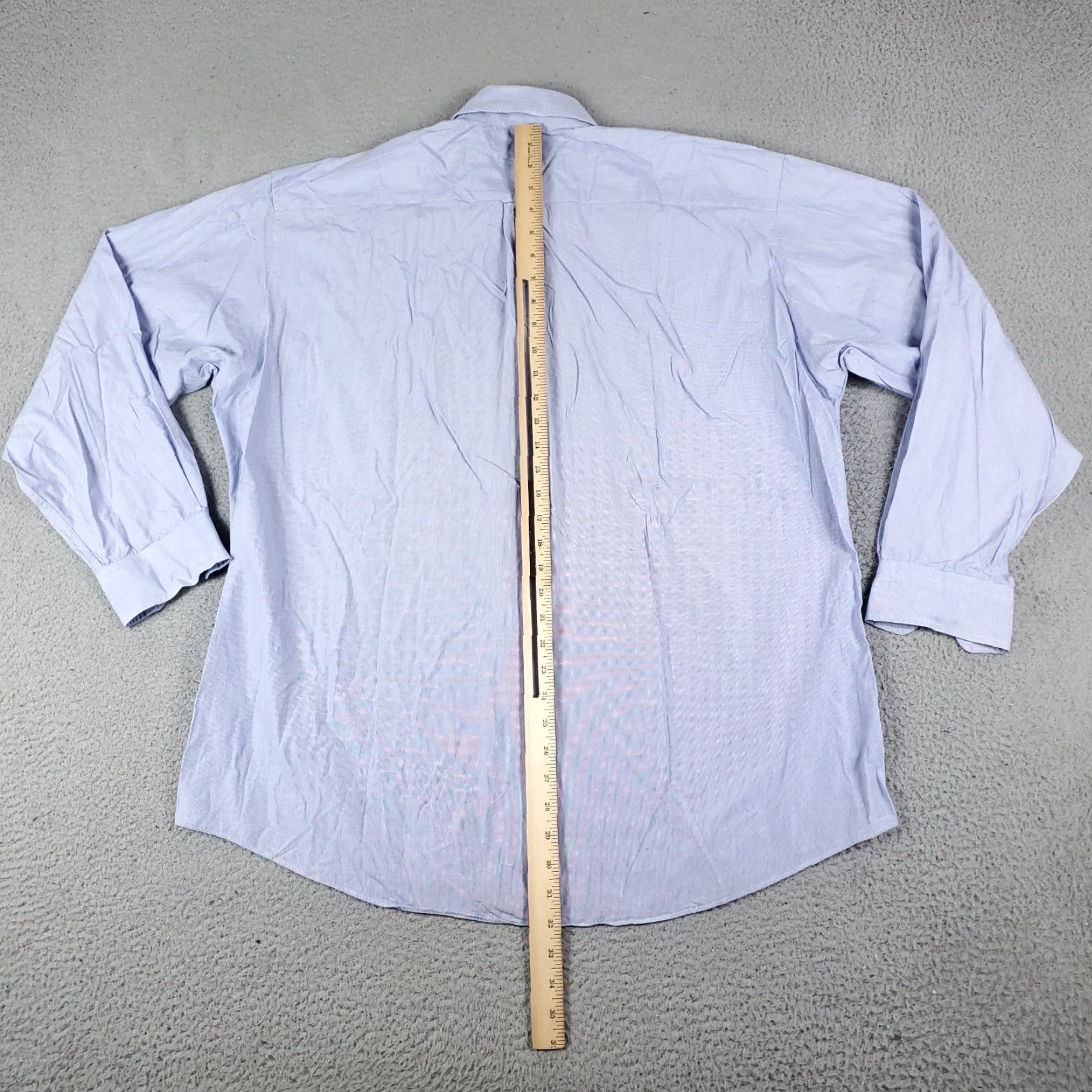 Tommy Hilfiger Tommy Hilfiger Dress Shirt Men 16.5 Blue Long Sleeve Button-Up Collared Mens Size 42R - 3 Thumbnail