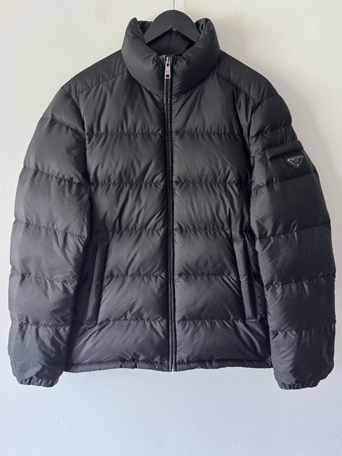 Prada Archive 90s Prada Milano Iridescent Nylon Balmacaan Coat