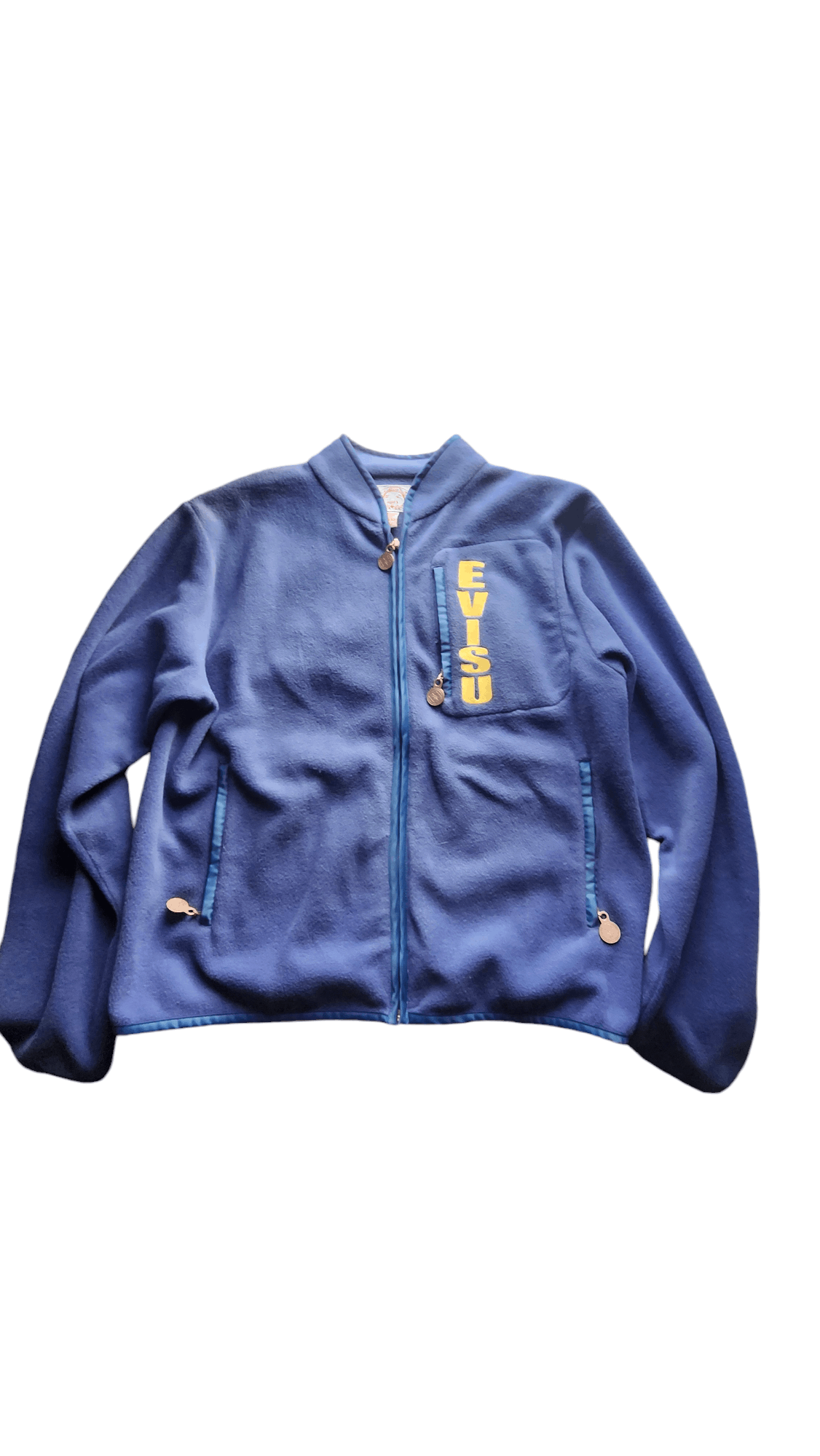 Evisu Blue Evisu Boa Fleece Jacket Size US L / EU 52-54 / 3 - 1 Thumbnail