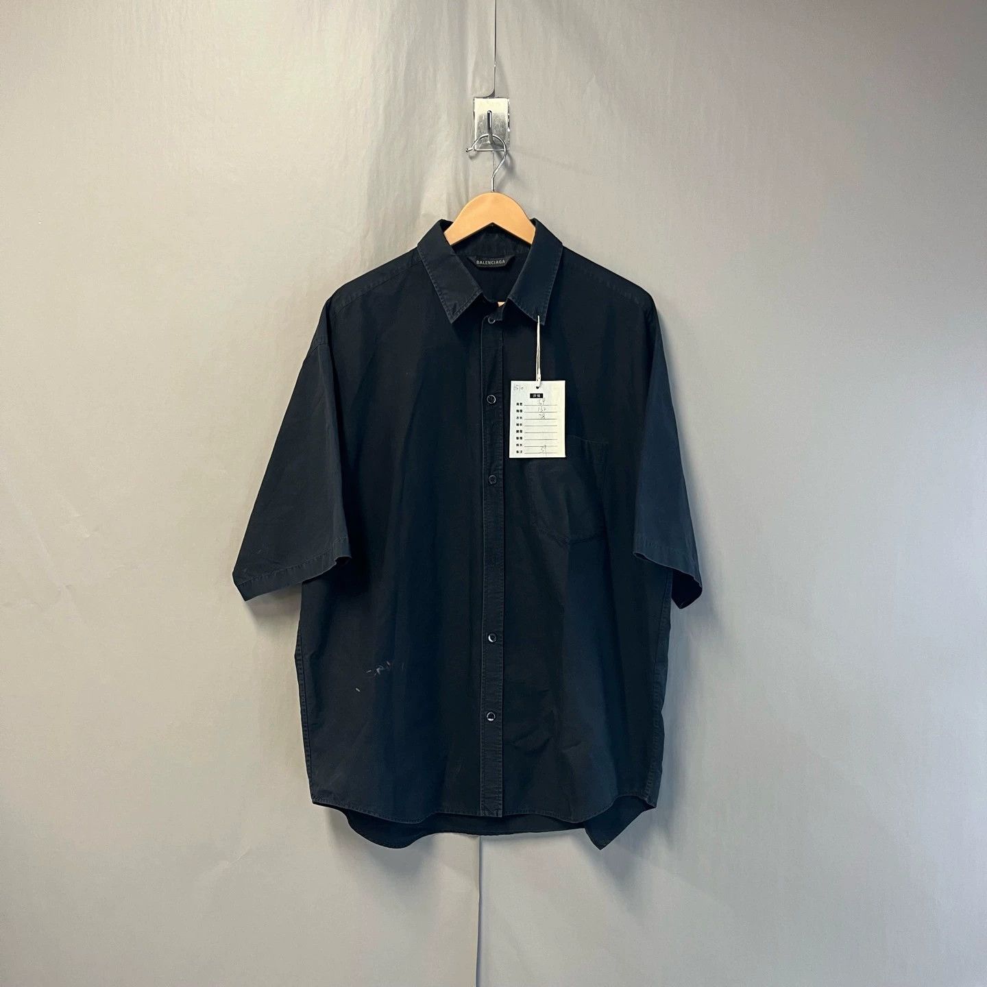 Balenciaga Balenciaga Black Tape Short Sleeve Shirt - dmc Size US M / EU 48-50 / 2 - 1 Thumbnail