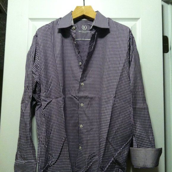 BUGATCHI BUGATCHI MENS PRE-OWNED COTTON CASUAL SHIRT SIZE: 17.5/34-35 Size US XL / EU 56 / 4 - 3 Thumbnail