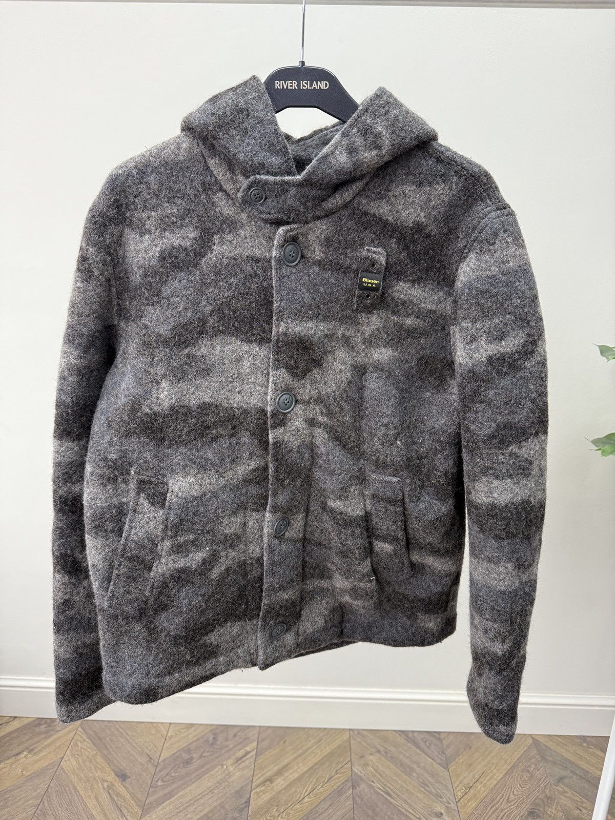 Other Vintage Blauer USA Wool Blend Hooded Jacket Button Up Size XL / US 12-14 / IT 48-50 - 2 Thumbnail