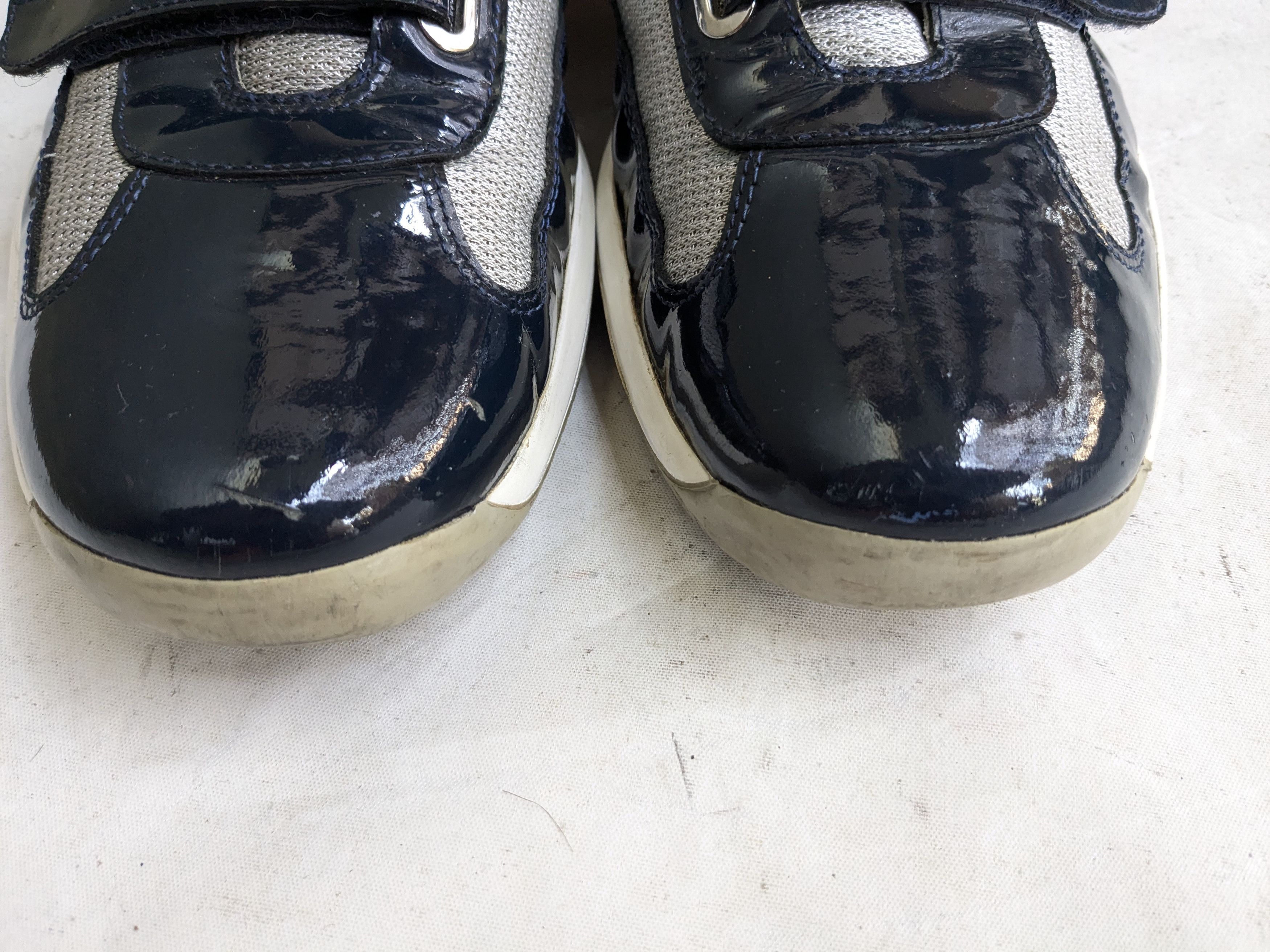Prada Prada America's Cup Navy Blue Patent Leather 12 Straps Low Size US 12 / EU 45 - 3 Thumbnail