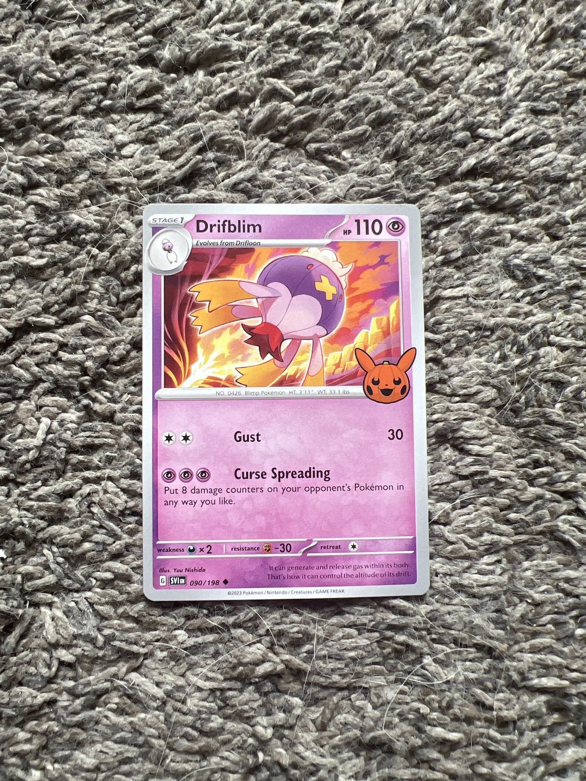 Pokemon 2023 Pokémon Drifblim Stage 1 Card Size ONE SIZE - 1 Thumbnail