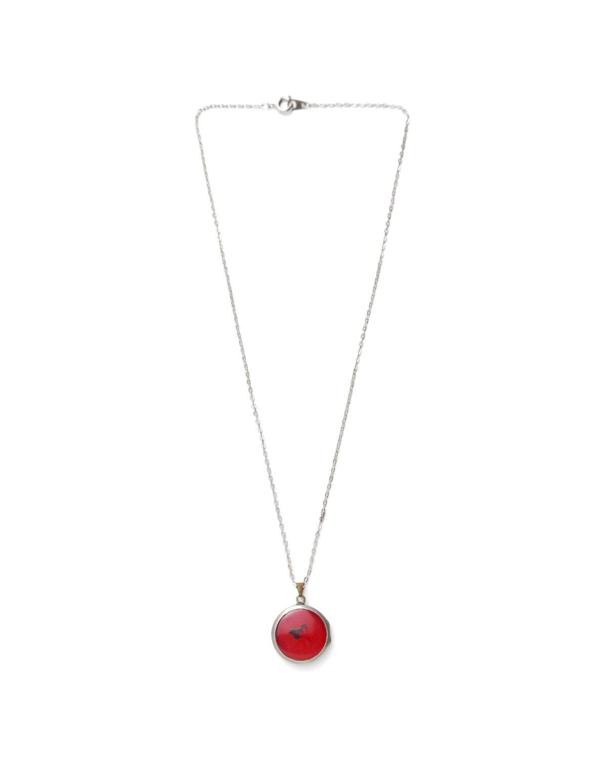 Vintage 2000S JAPANESE MADE AVANT-GARDE MINIMAL RED LOCKET NECKLACE Size ONE SIZE - 1 Thumbnail