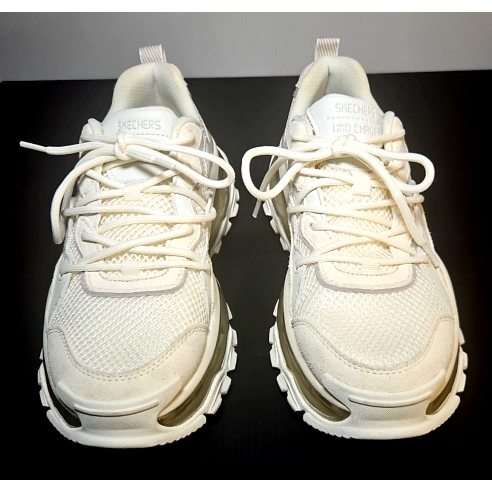 SKECHERS Size 7 Women’s Skechers Uno Chaos Athletic Sneakers White Size US 7 / IT 37 - 2 Thumbnail