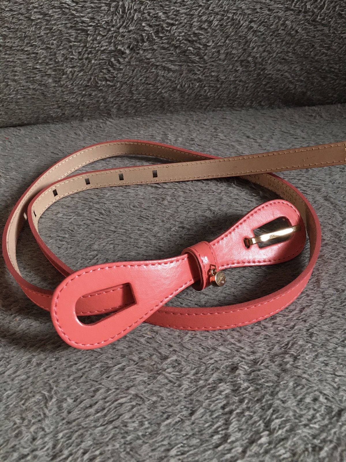 MAX&Co. × Max Mara Max Mara Max & Co. Pink Designer Leather Dress Belt Size ONE SIZE - 1 Thumbnail