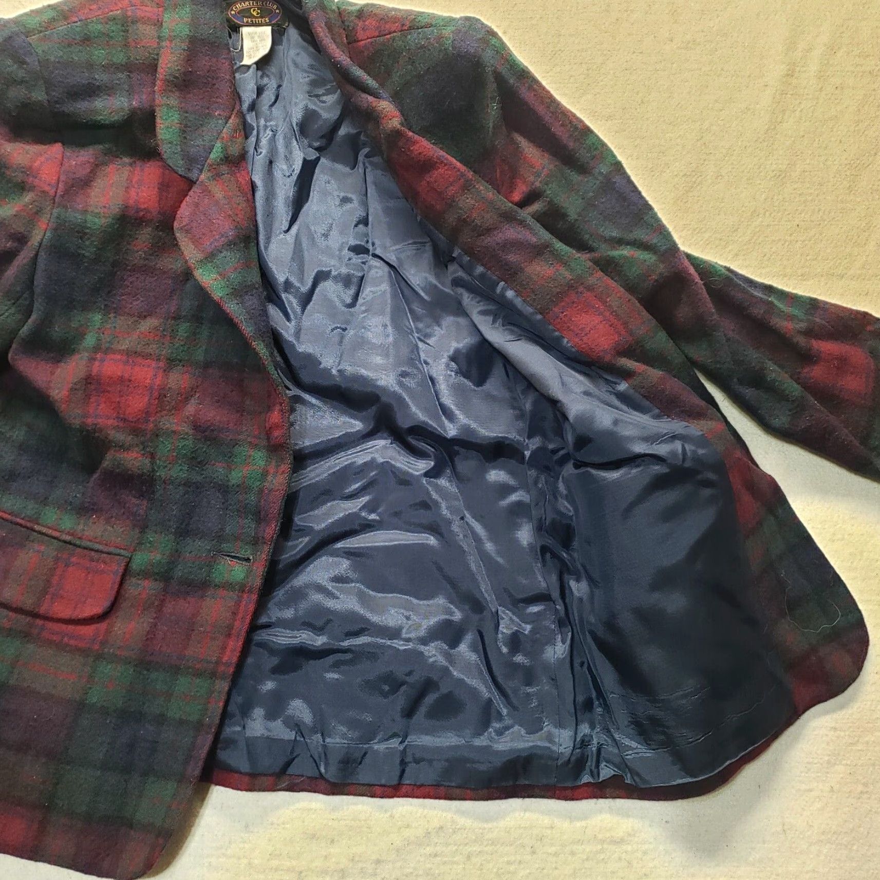 Charter Club VINTAGE Charter Club Blazer Shirt 10 Red Plaid Wool Women's Adult Jacket Blazer 90s Womens Size L / US 10 / IT 46 - 5 Thumbnail