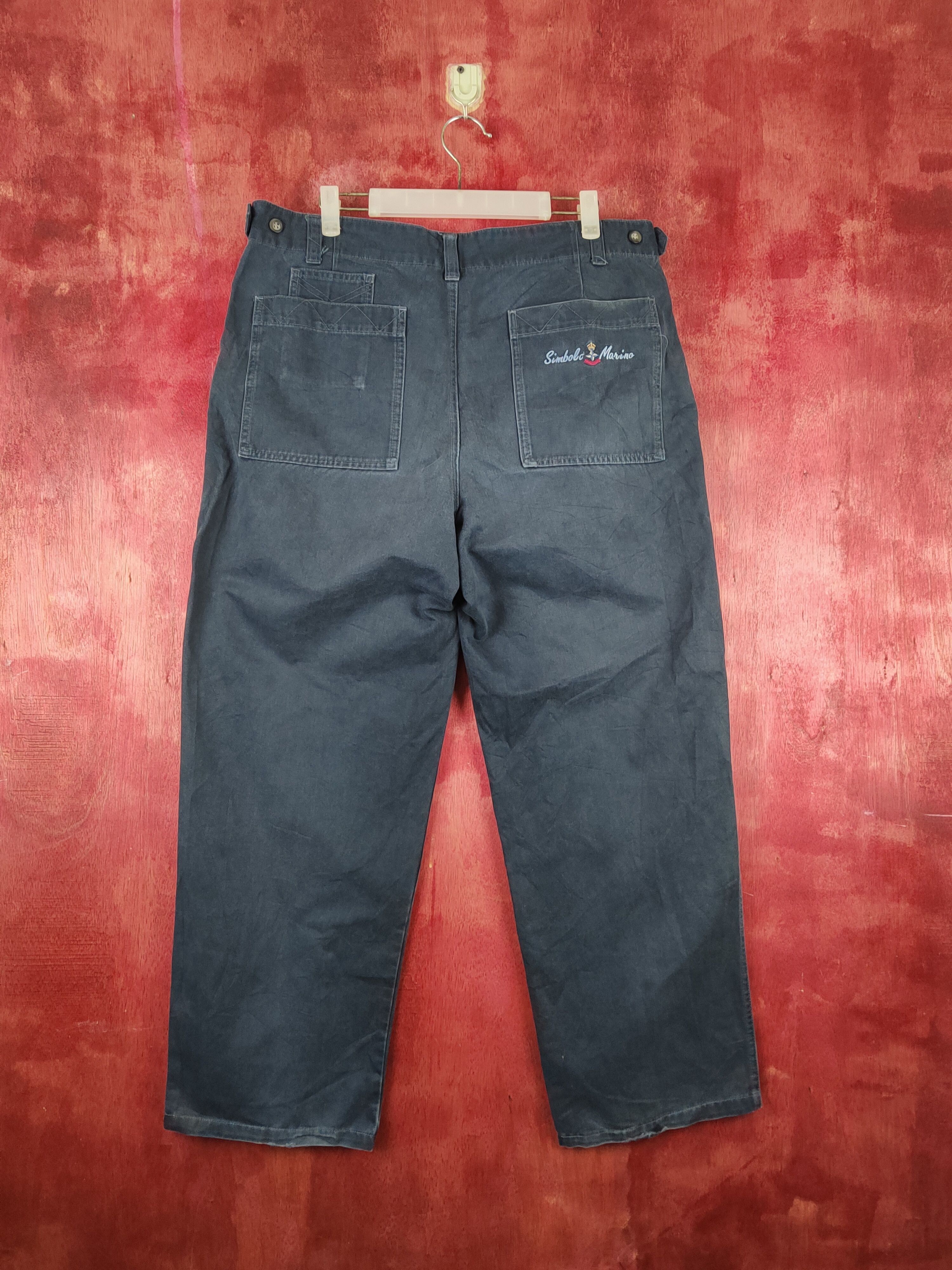 Japanese Brand Sina Cova Lupe di Mare Blue Multipocket Casual Pants #S1725 Size US 36 / EU 52 - 7 Thumbnail