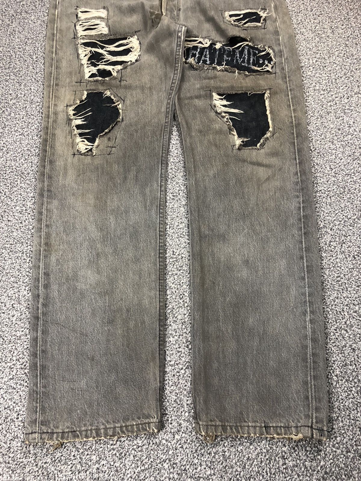 Vintage Levis 511 Distressed Patches Kurt Cobain Style Jeans