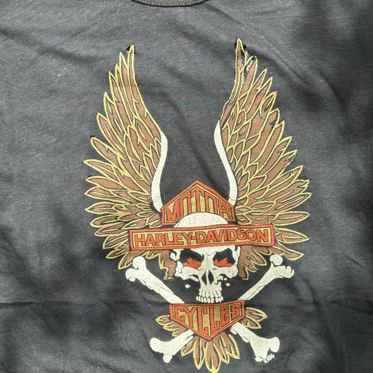 Harley Davidson × Vintage Vintage Harley Davidson Motorcycle T-Shirt Size US M / EU 48-50 / 2 - 1 Thumbnail