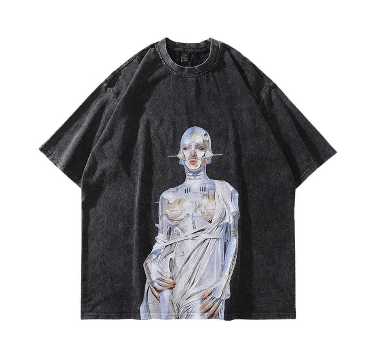 Other Space Woman Graphic Washed T-Shirt y2k Size US L / EU 52-54 / 3 - 1 Thumbnail