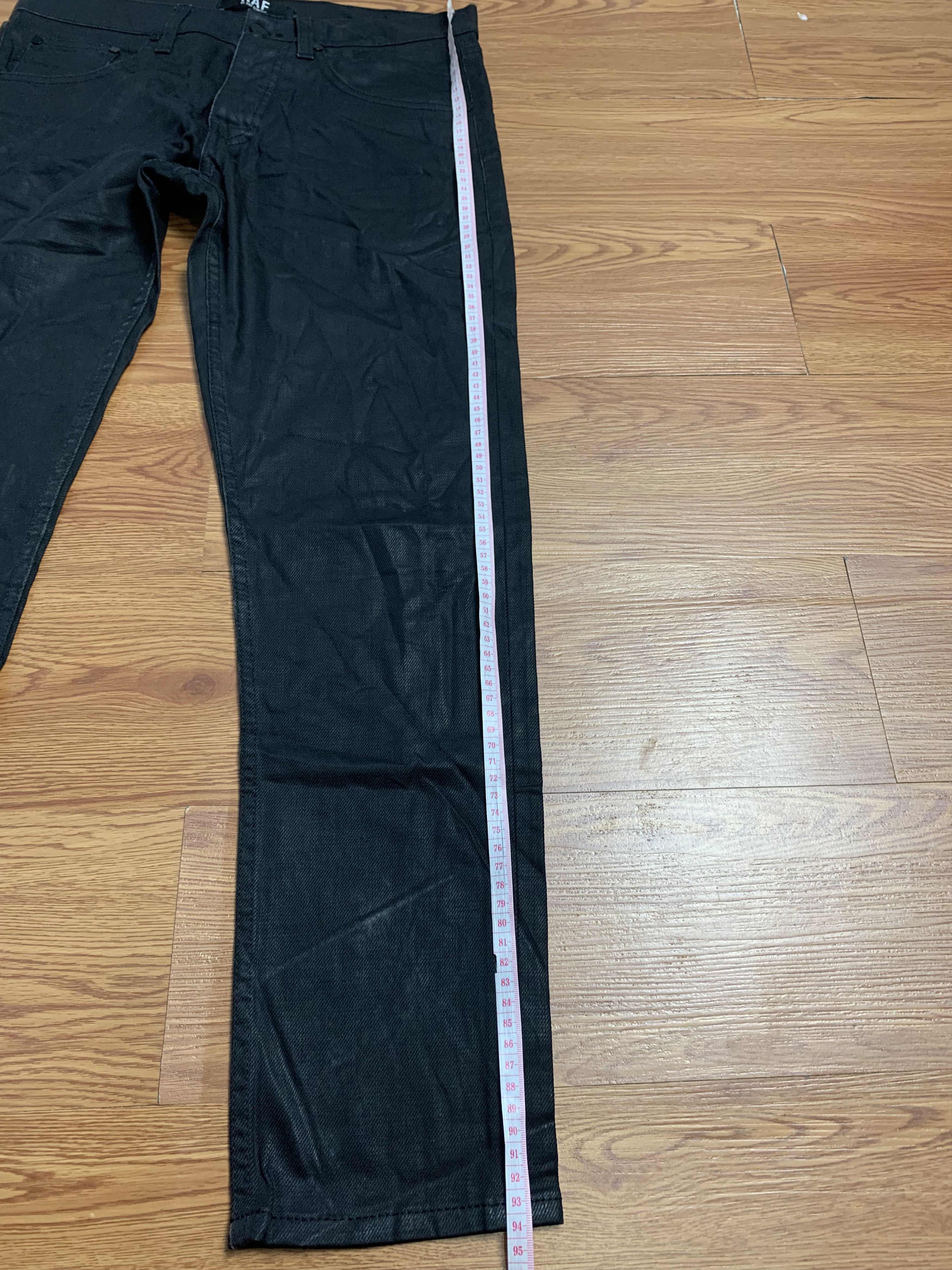 Raf Simons Raf Simons Black Coated Denim Size US 31 - 19 Thumbnail