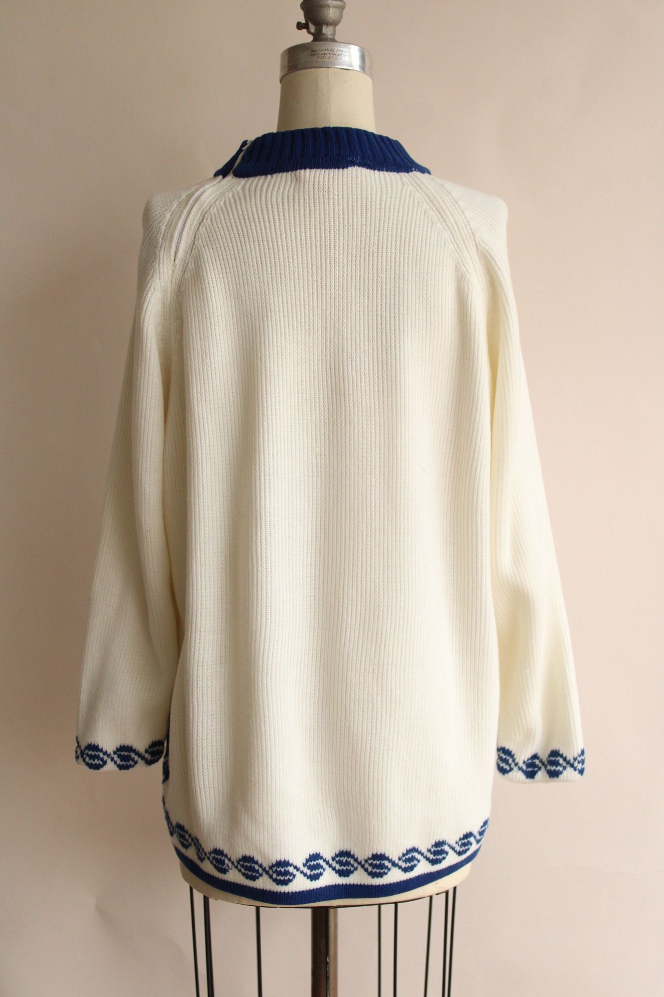 Vintage Vintage 1970s Sweater, The Campus Shop Nordic Style Blue and Size L / US 10 / IT 46 - 10 Thumbnail
