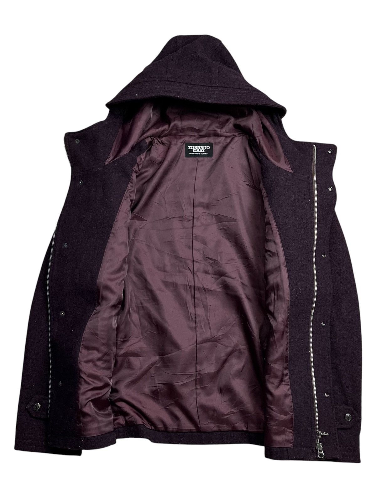 14th Addiction 2000s Tornado Mart - Red Wine Horn Button Wool Jacket Size US M / EU 48-50 / 2 - 2 Thumbnail