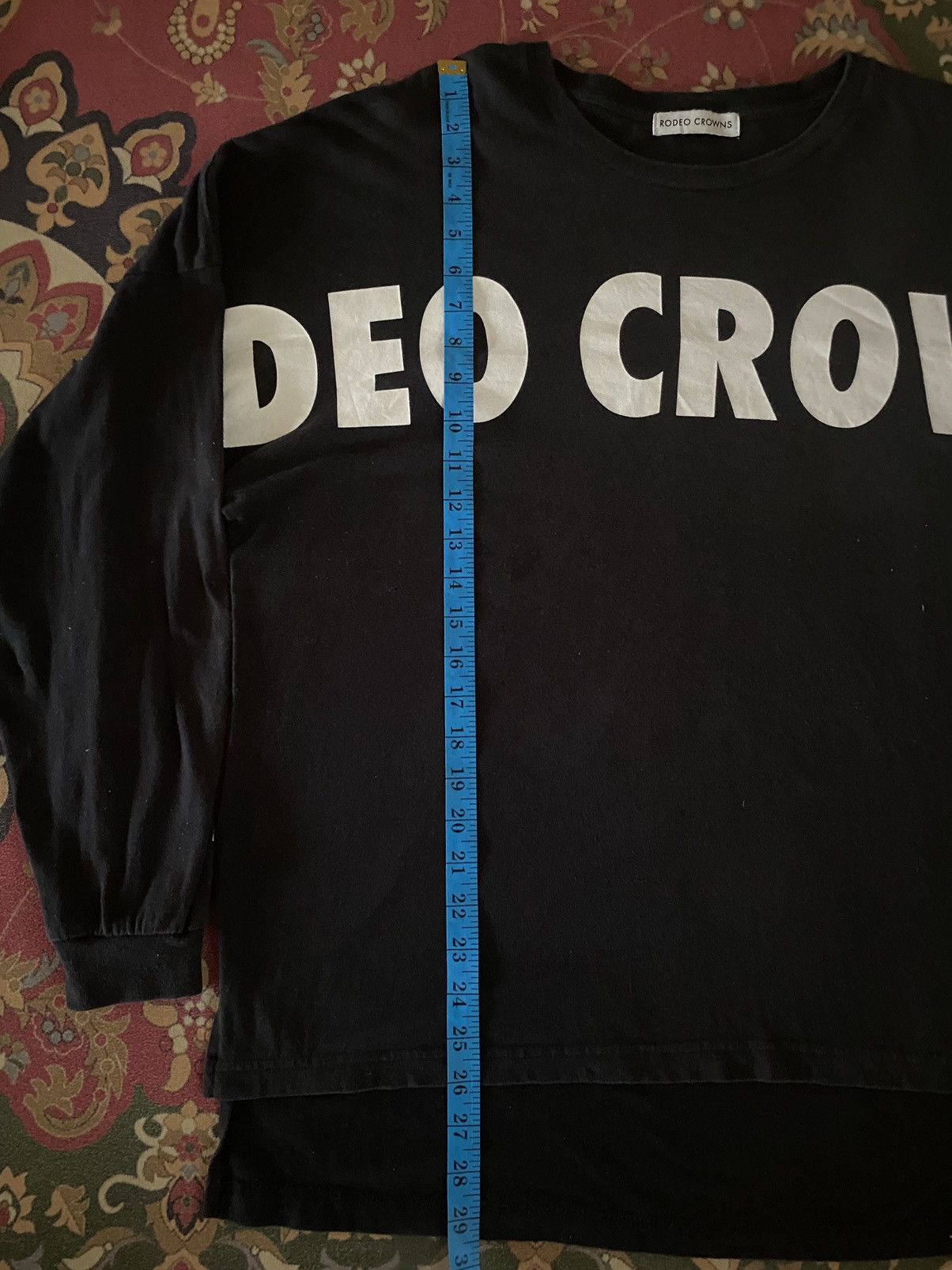 Japanese Brand × Vintage Vintage Japanese Brand Rodeo Crowns Big Logo Long Sleeve Tee Size US L / EU 52-54 / 3 - 9 Thumbnail