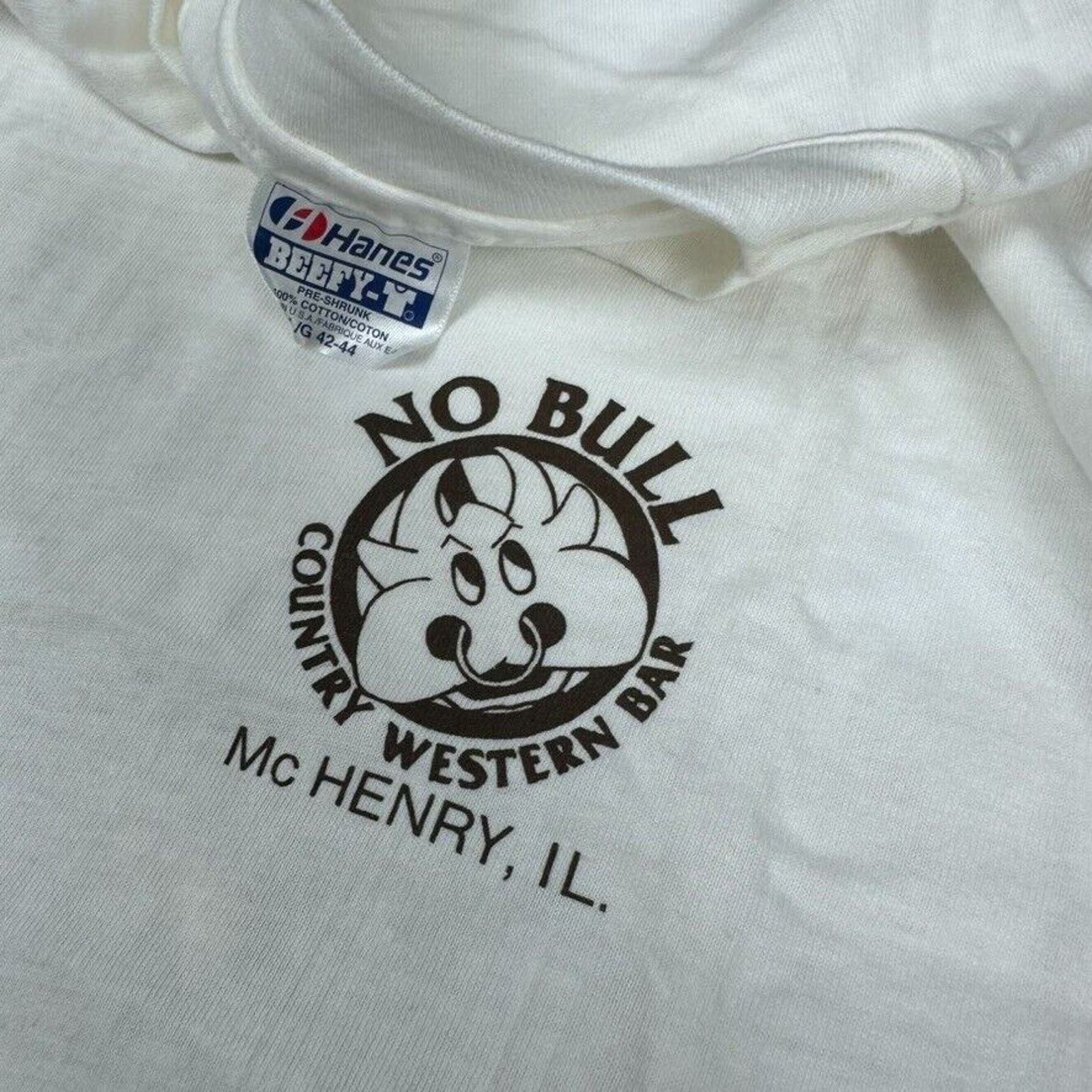 Hanes Vintage I Got Stoned Country Western Bar Illinois Shirt Size US L / EU 52-54 / 3 - 4 Thumbnail