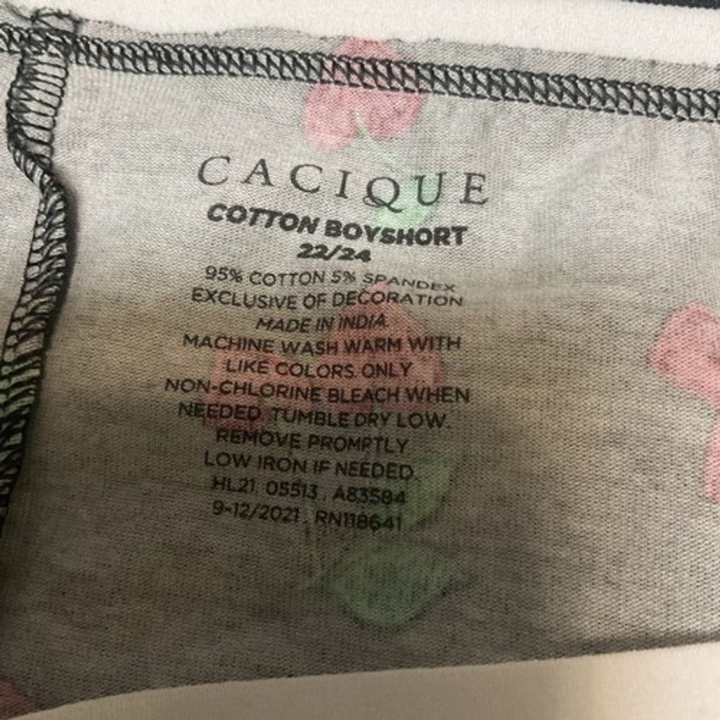 Other NWT Cacique Cotton Boyshorts Lot of 2 Panty Women 22/24 Size ONE SIZE - 2 Thumbnail