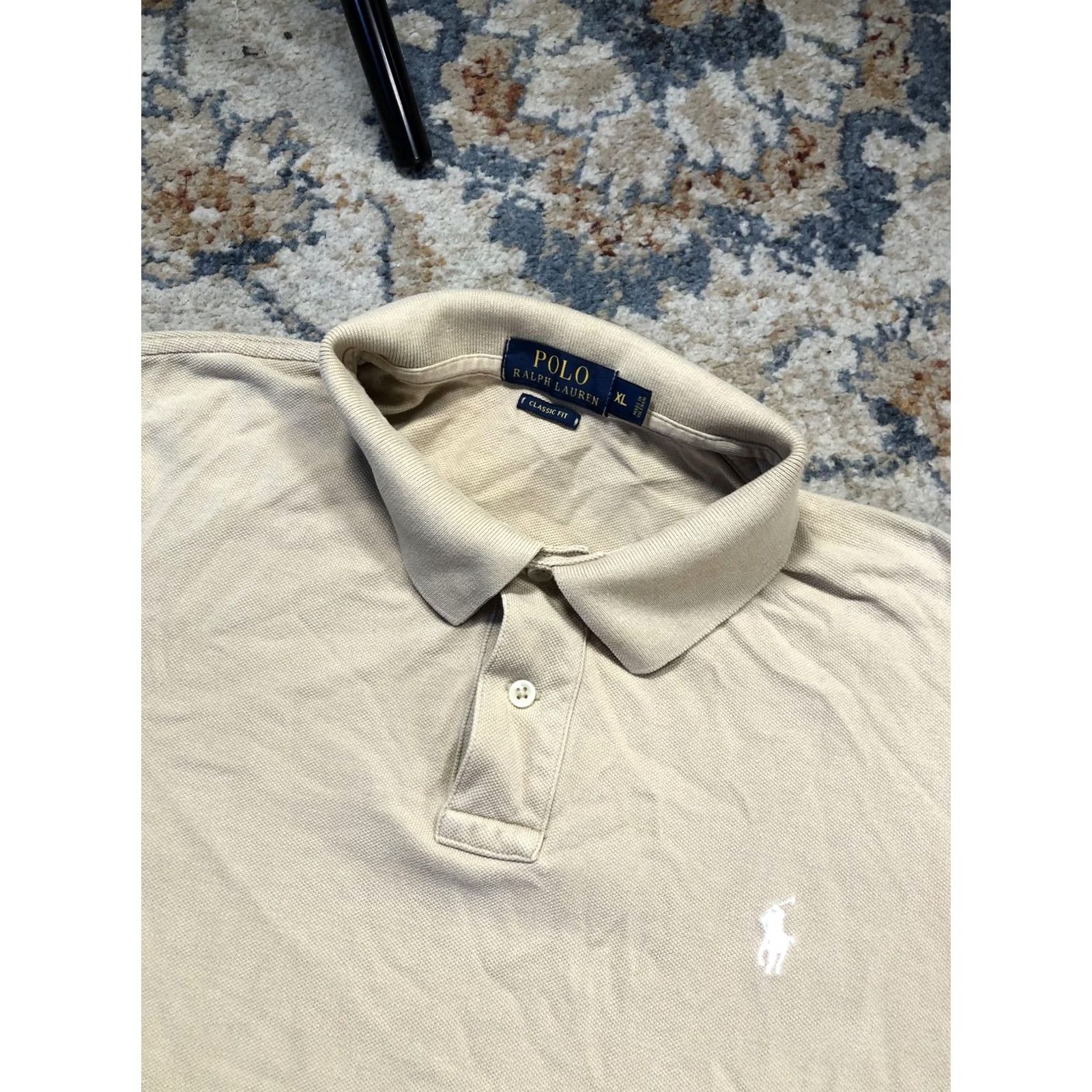 Polo Ralph Lauren Polo Ralph Lauren Polo Shirt Mens XL Beige Classic Fit Pony Logo Short Sleeve Size US XL / EU 56 / 4 - 6 Thumbnail