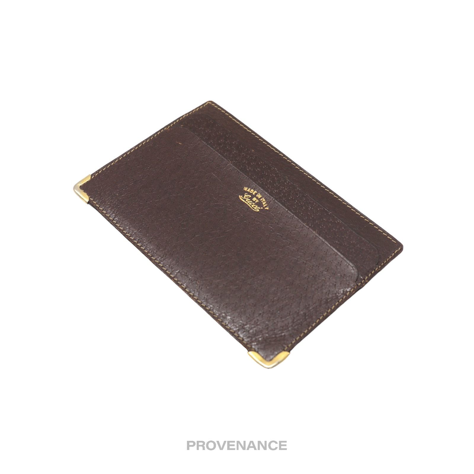 Gucci 🔴 Gucci Cardholder Wallet - Vintage Logo Brown Leather Size ONE SIZE - 3 Thumbnail