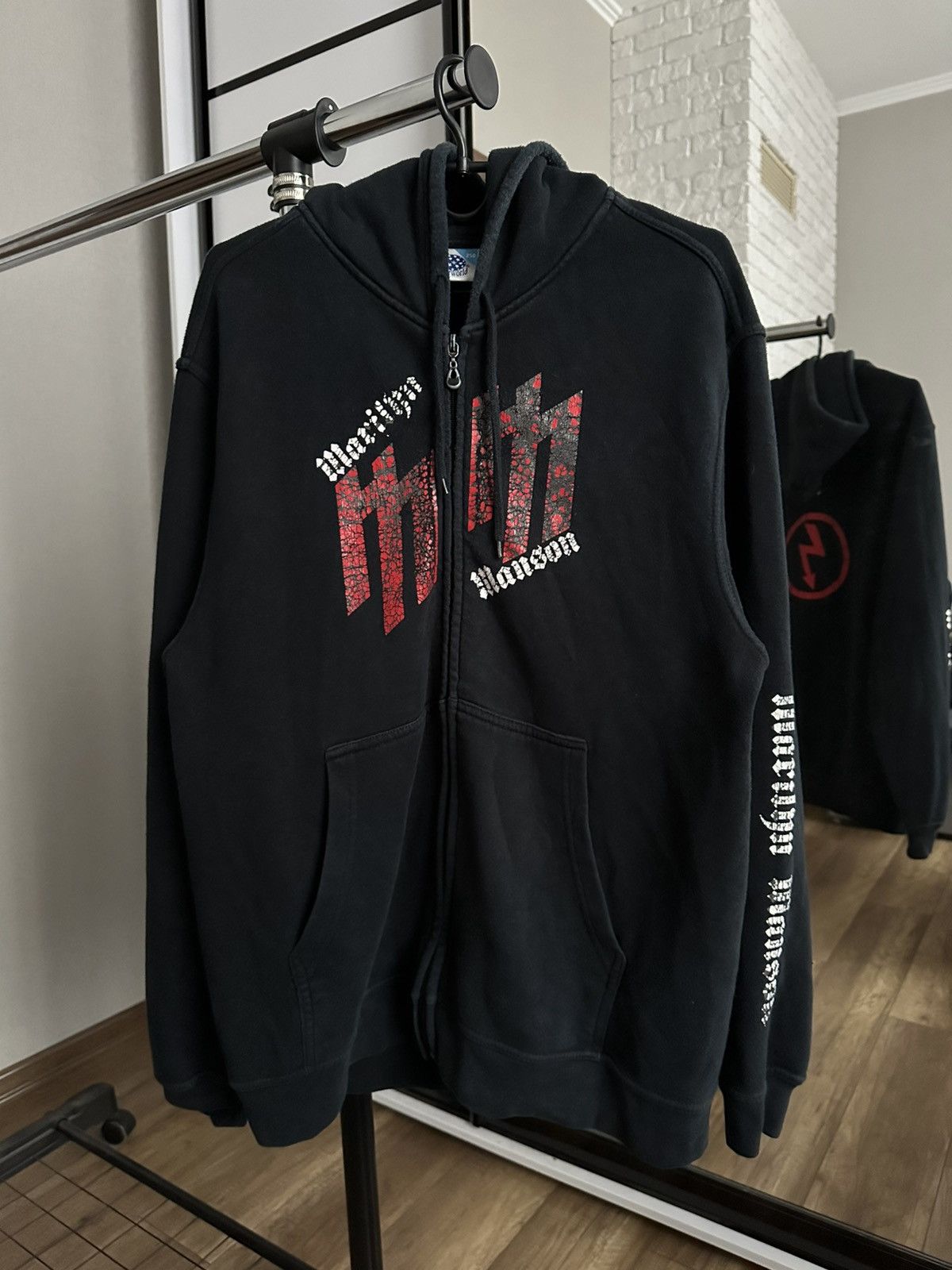 Marilyn Manson Marilyn Manson Zip Hoodie Vintage 90s Size US L / EU 52-54 / 3 - 3 Thumbnail
