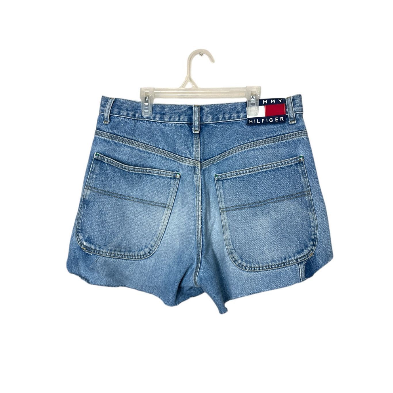 Tommy Hilfiger Vintage Tommy Hilfiger 90s Custom High Rise Raw Hem Shorts S Size 34" / US 12 / IT 48 - 6 Thumbnail