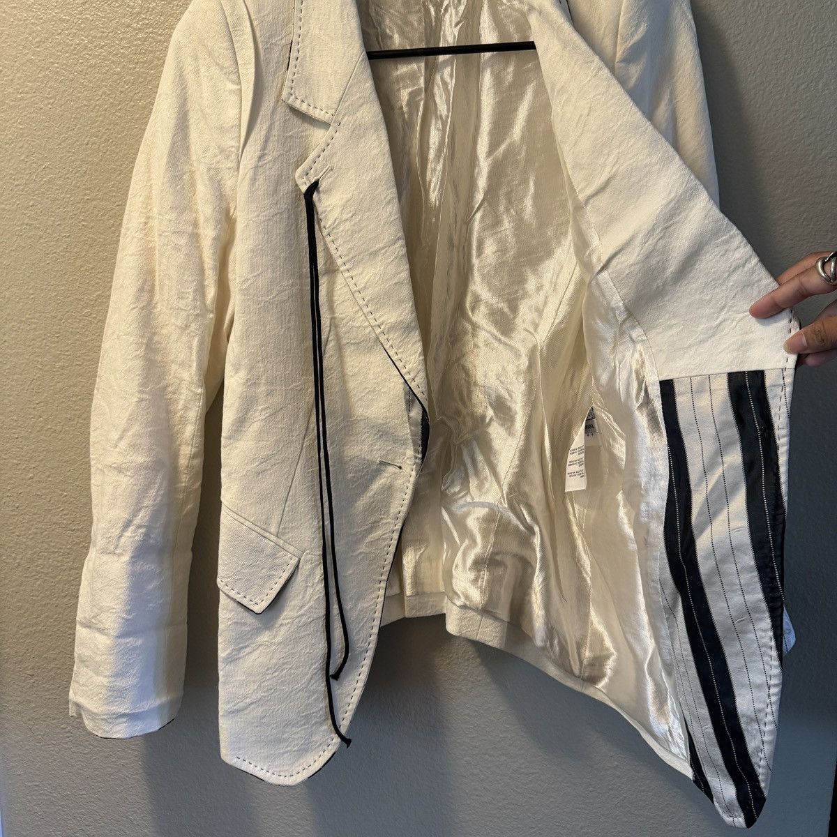 Ann Demeulemeester Ann D Crepe Blazer with Satin Lining Size XS / US 0-2 / IT 36-38 - 4 Thumbnail