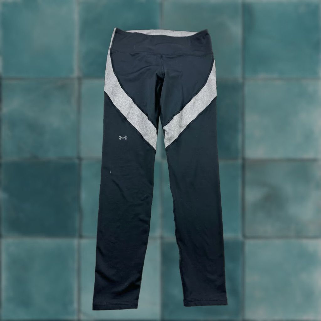 Under Armour Under Armour Leggings Womens M Medium Black Grey Cropped Compression Athletic Fit Size 32" / US 10 / IT 46 - 1 Thumbnail
