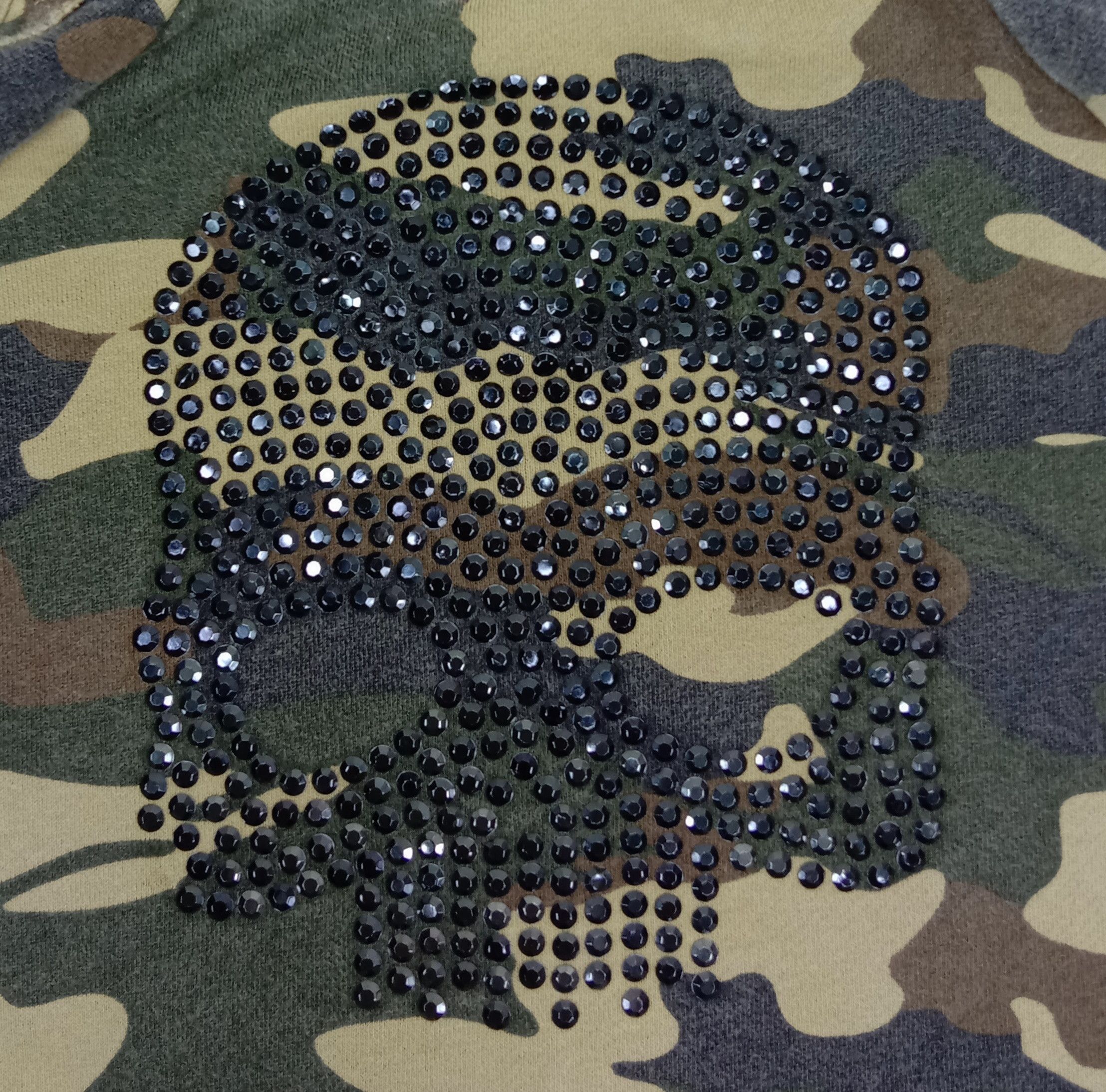 HYDROGEN Hydrogen Camo Black Diamond Skull Patched Hoodie Sweatshirt Size US M / EU 48-50 / 2 - 8 Thumbnail