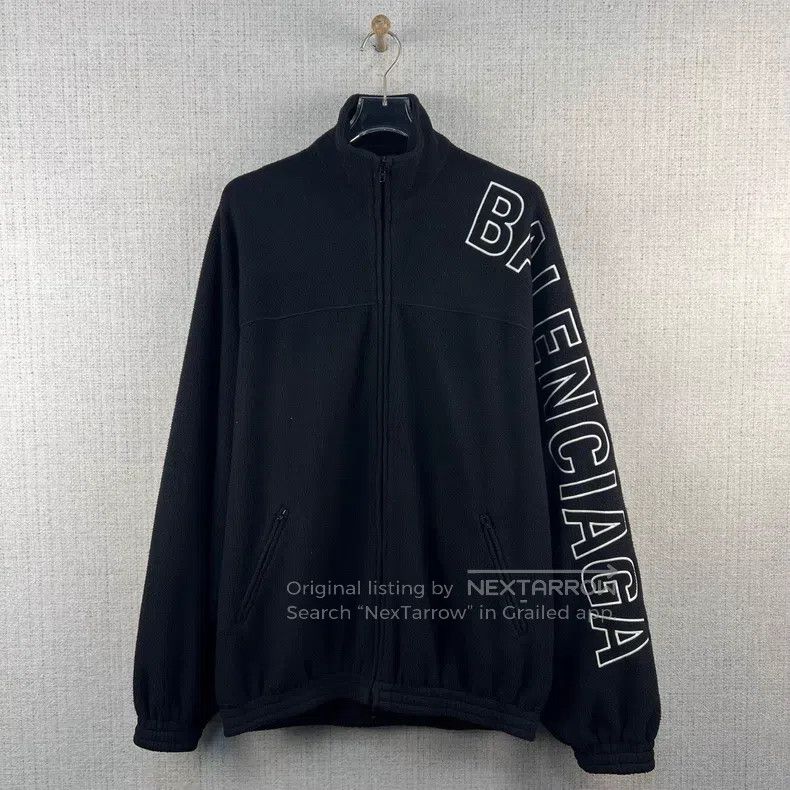 Balenciaga Balenciaga Letter Logo Embroidered Fleece Stand Collar Lon Size US S / EU 44-46 / 1 - 1 Thumbnail