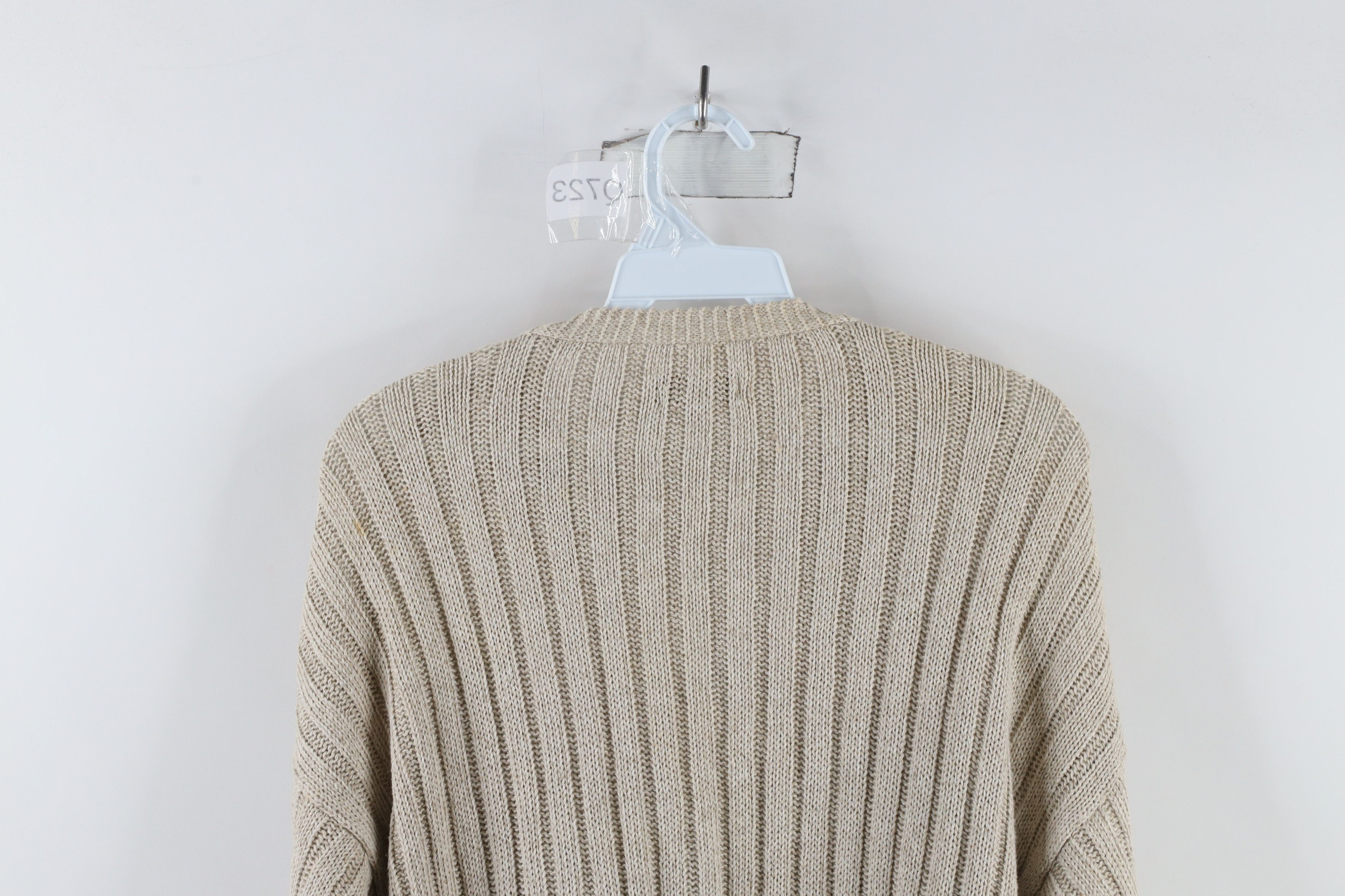 Esprit × Vintage Vintage 90s Esprit Blend Chunky Cable Knit Fisherman Sweater Size L / US 10 / IT 46 - 13 Thumbnail