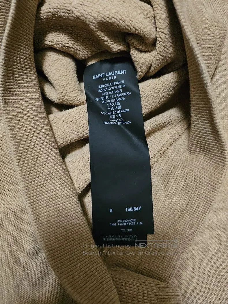 Saint Laurent Paris Saint Laurent Beige Hooded Sweatshirt. Size US S / EU 44-46 / 1 - 5 Thumbnail