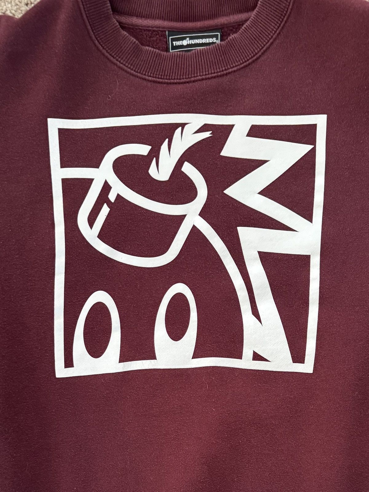 The Hundreds Burgundy The Hundreds Crewneck Size US S / EU 44-46 / 1 - 3 Thumbnail