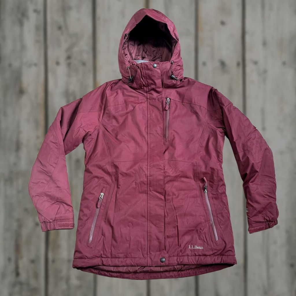 Vintage L.L. Bean Rugged Ridge Parka Jacket Full Zip TEK Maroon Red Primaloft Women’s S Size S / US 4 / IT 40 - 1 Thumbnail