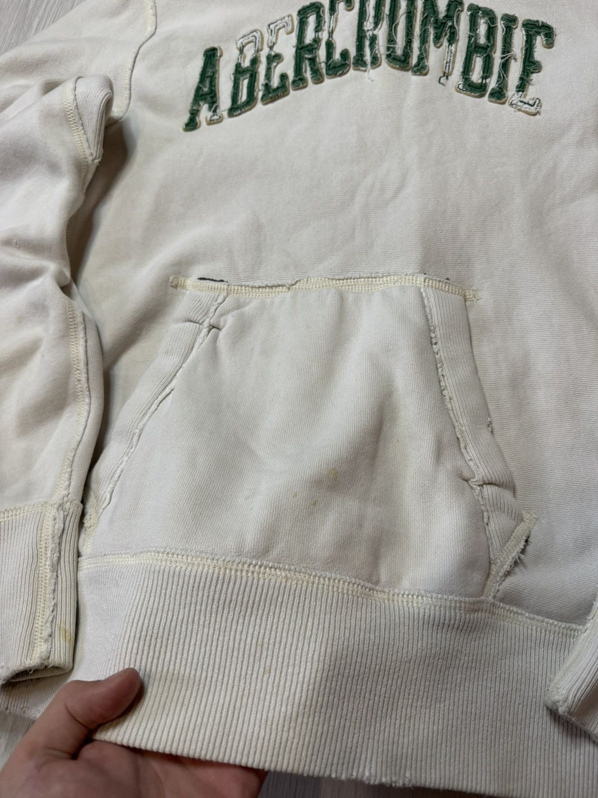 Abercrombie & Fitch Crazy Y2K Faded Thrashed Baggy Abercrombie & Fitch Hoodie m Size US M / EU 48-50 / 2 - 2 Thumbnail
