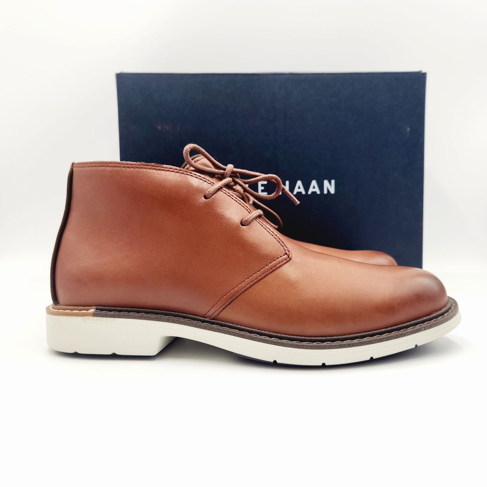Cole Haan Cole Haan Men's Woodbury Brown Leather Chukka Boots 7.5M Size US 7.5 / EU 40-41 - 3 Thumbnail