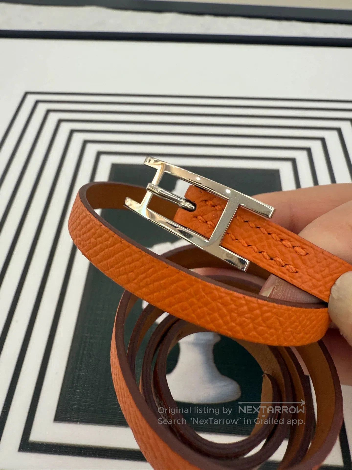 Hermes Hermès Leather Bracelet Necklace. Size ONE SIZE - 2 Thumbnail