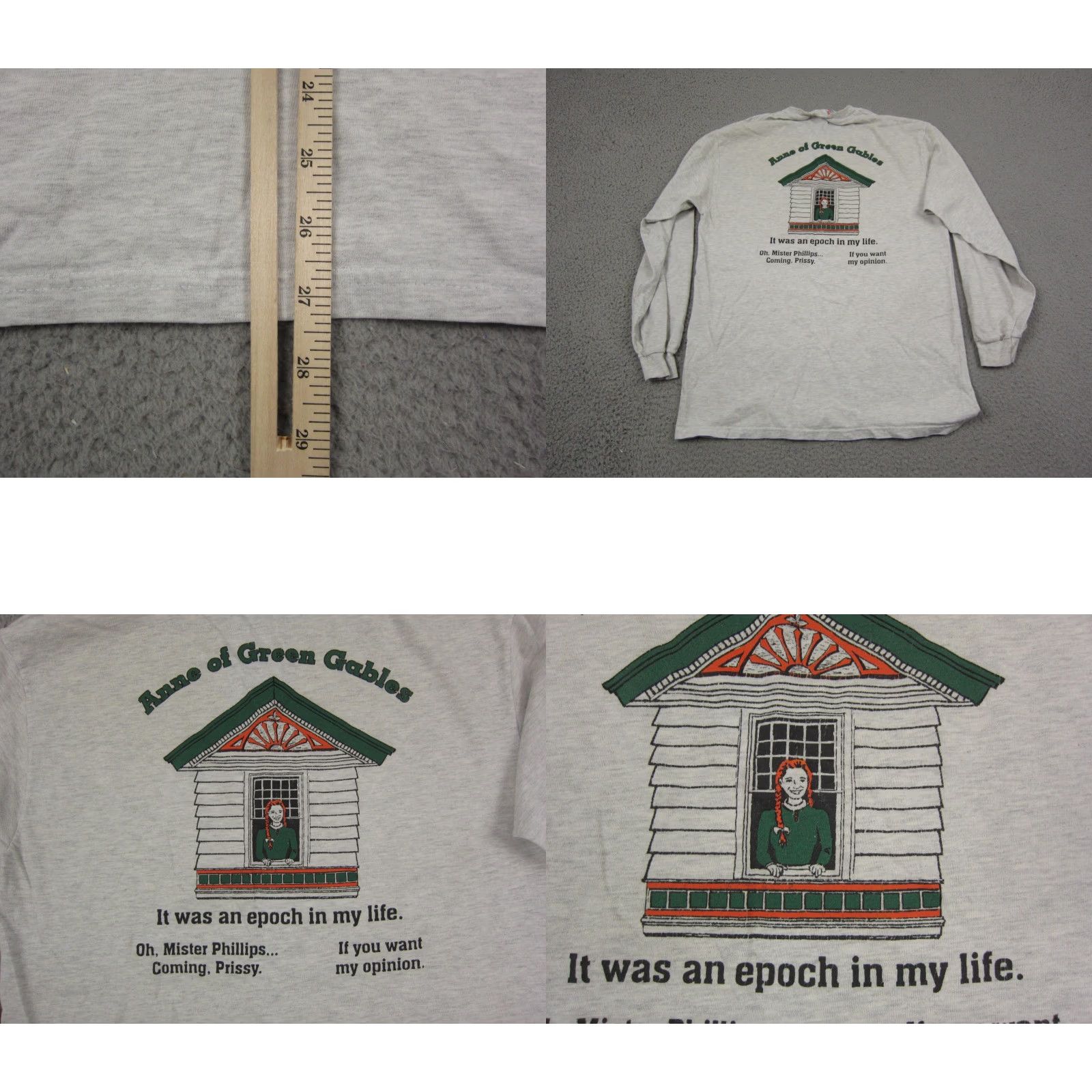 Hanes VINTAGE Hanes Shirt Adult Medium Gray 80s 90s School Classic Carrots Made in USA Mens T-Shirt Crew Neck Short Sleeve Size US M / EU 48-50 / 2 - 8 Thumbnail
