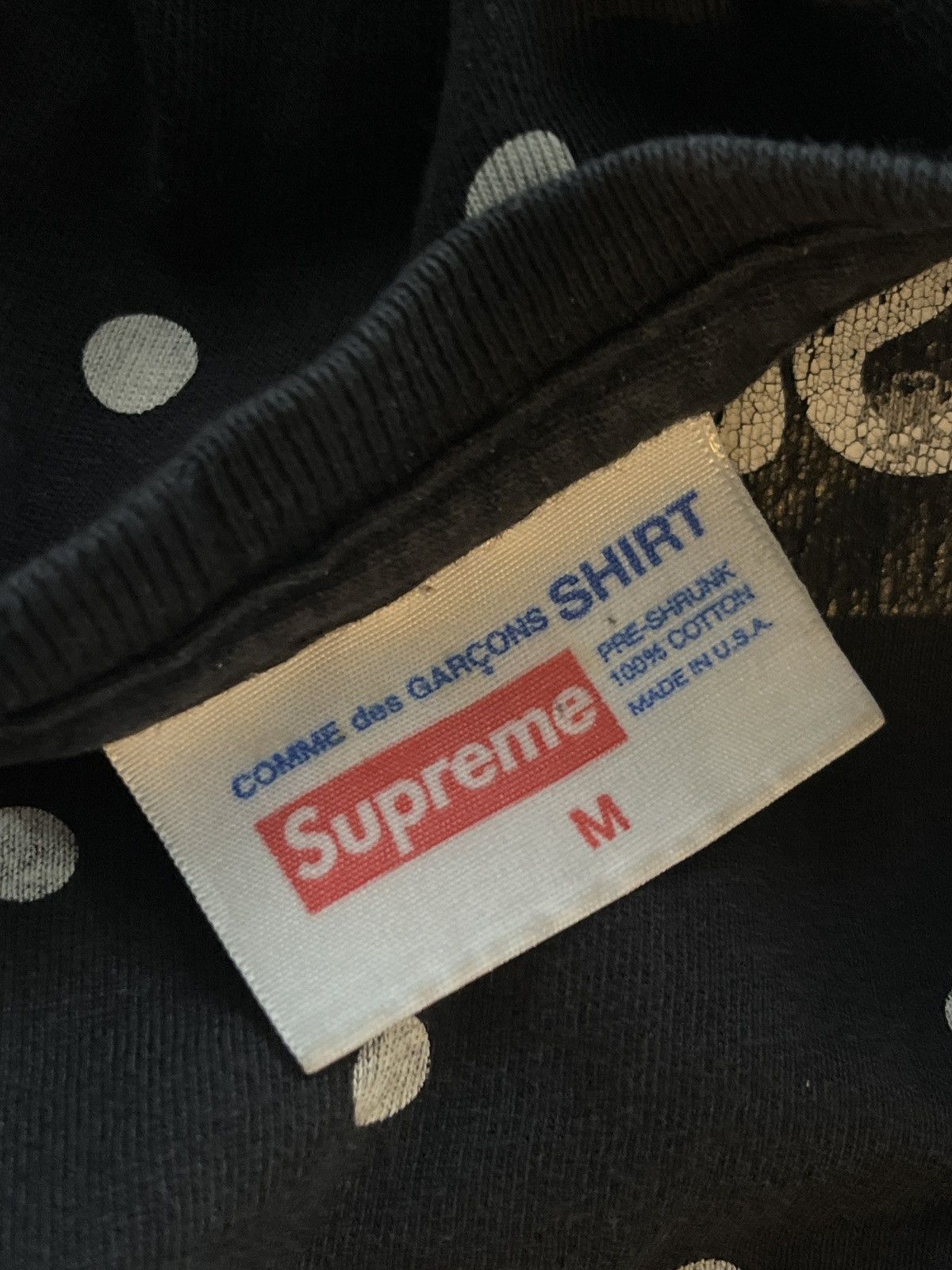 Comme des Garcons SHIRT × Supreme Supreme x CDG Polka Dot Box Logo Tee M Size US M / EU 48-50 / 2 - 5 Thumbnail