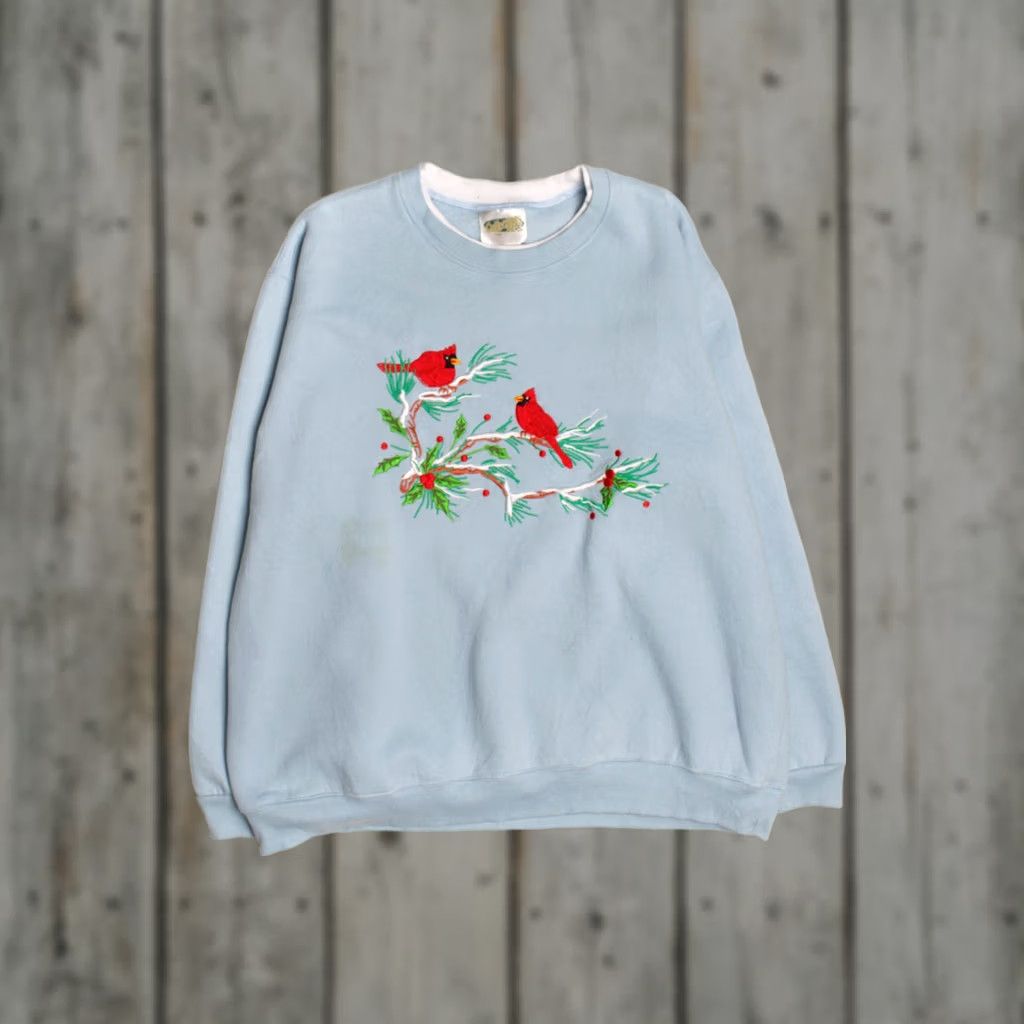 Vintage VINTAGE Blue Ugly Christmas Sweatshirt XXL? Size XL / US 12-14 / IT 48-50 - 1 Thumbnail