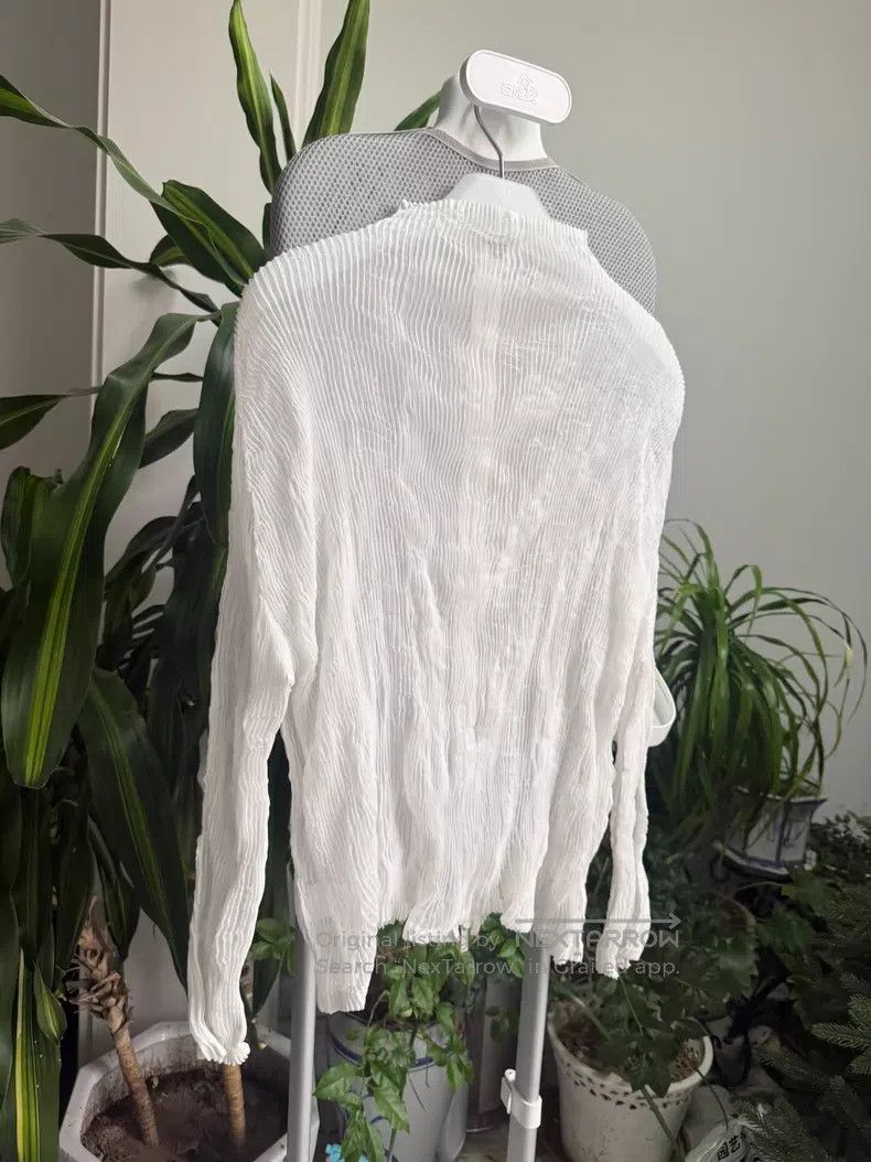 Issey Miyake Issey Miyake Main Line Wicker Zip Cardigan Coat, White Size M / US 6-8 / IT 42-44 - 6 Thumbnail
